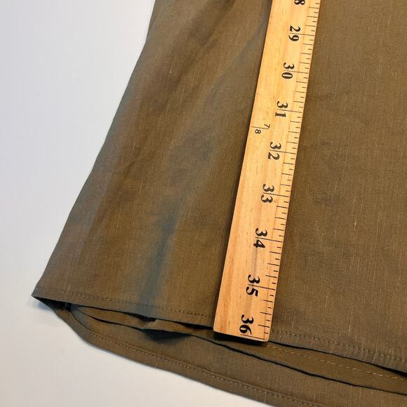 NWT Zara Olive Green Deep V-Neck Side Cut Out Ring Dress Size XXL - Picture 9 of 9